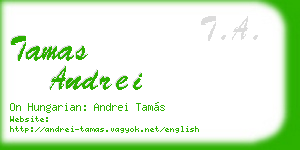 tamas andrei business card